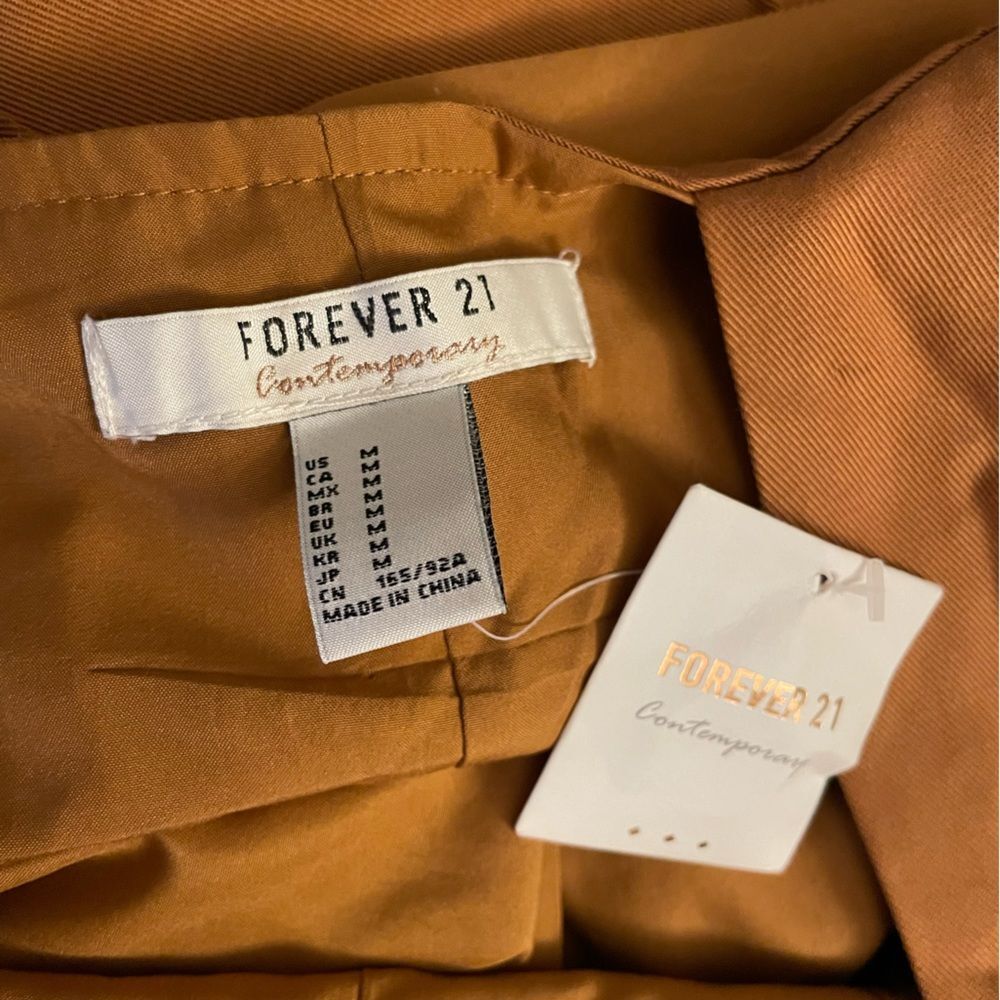 NWOT F21 Medium Skirt Jumper Forever 21 Light Rust Orange color 100% Lyocell